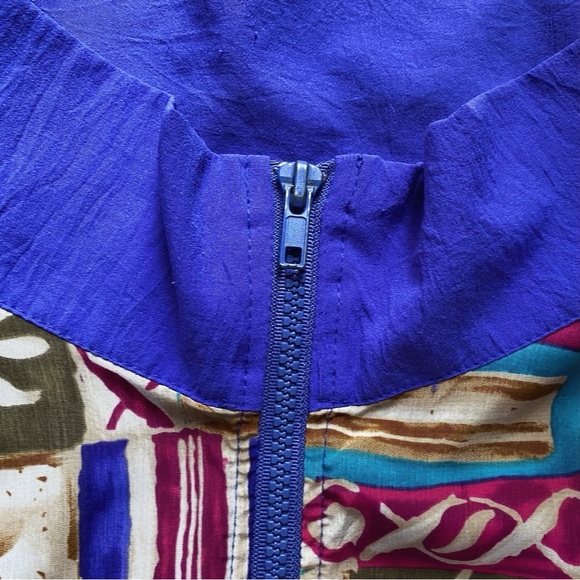 Vintage 90s Windbreaker Jacket Bold Retro Design Oversized 2X Streetwear Style - Picture 7 of 8